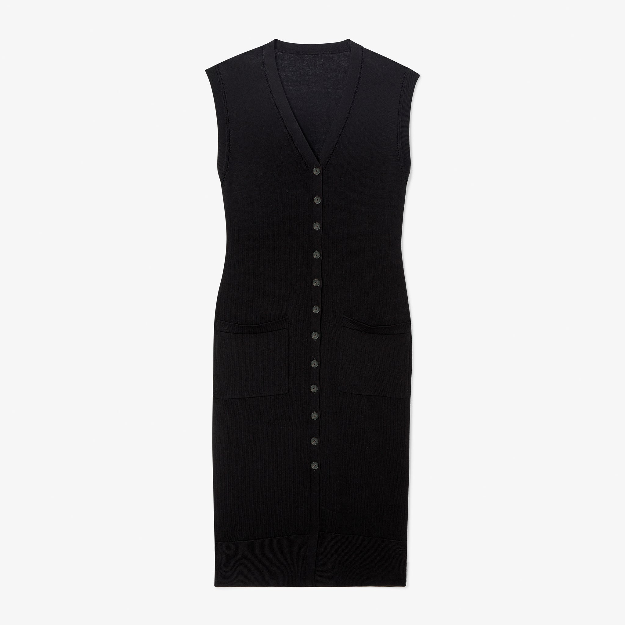 Toula Pointelle Dress - Cotton Silk Knit :: Black