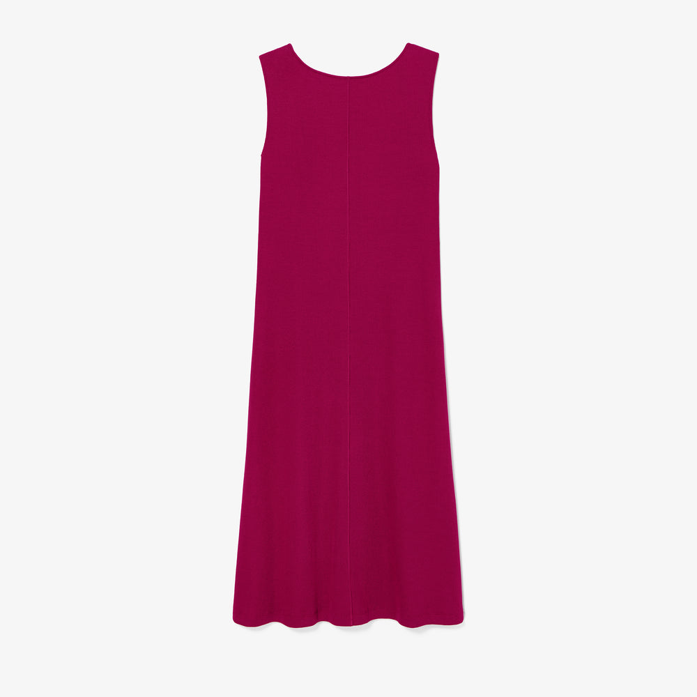 Packshot image of the Milano Dress - Ribbed Pima Modal :: Dark Fuschia