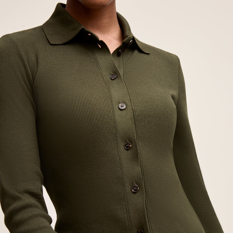 Nala Knit Button-Down