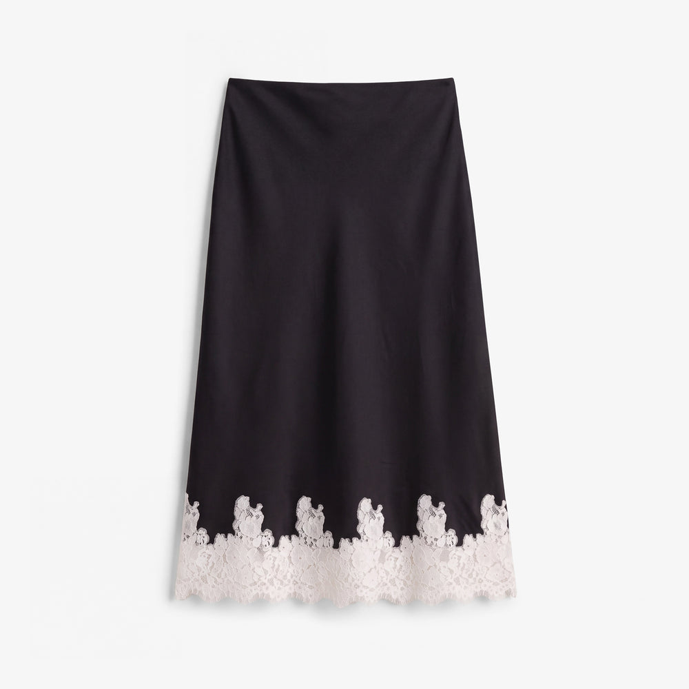 Orchard Slip Skirt, Black/Ivory, image 9 of 9