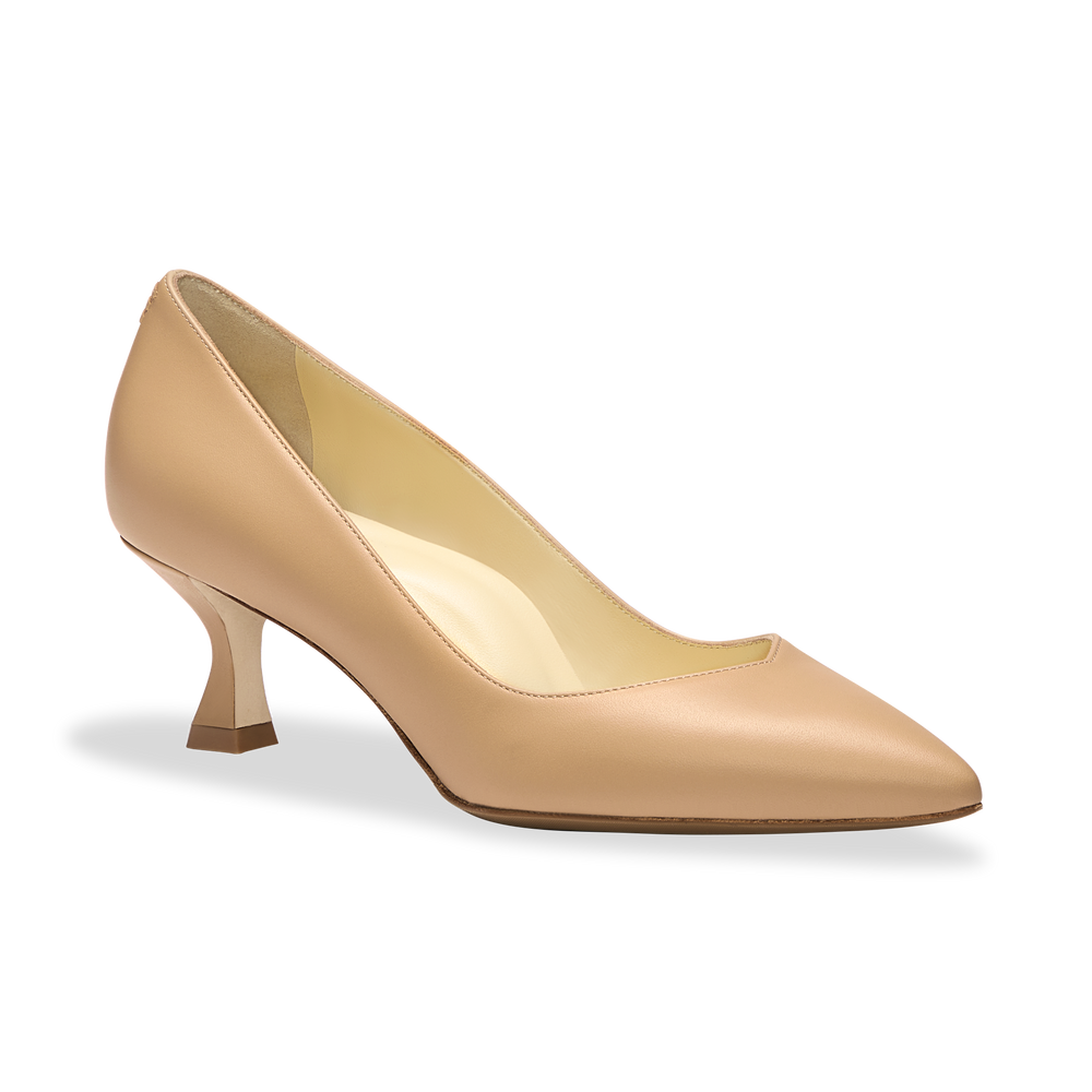 Sarah Flint Perfect Kitten Pump 50, Sand Calf, image 3 of 5