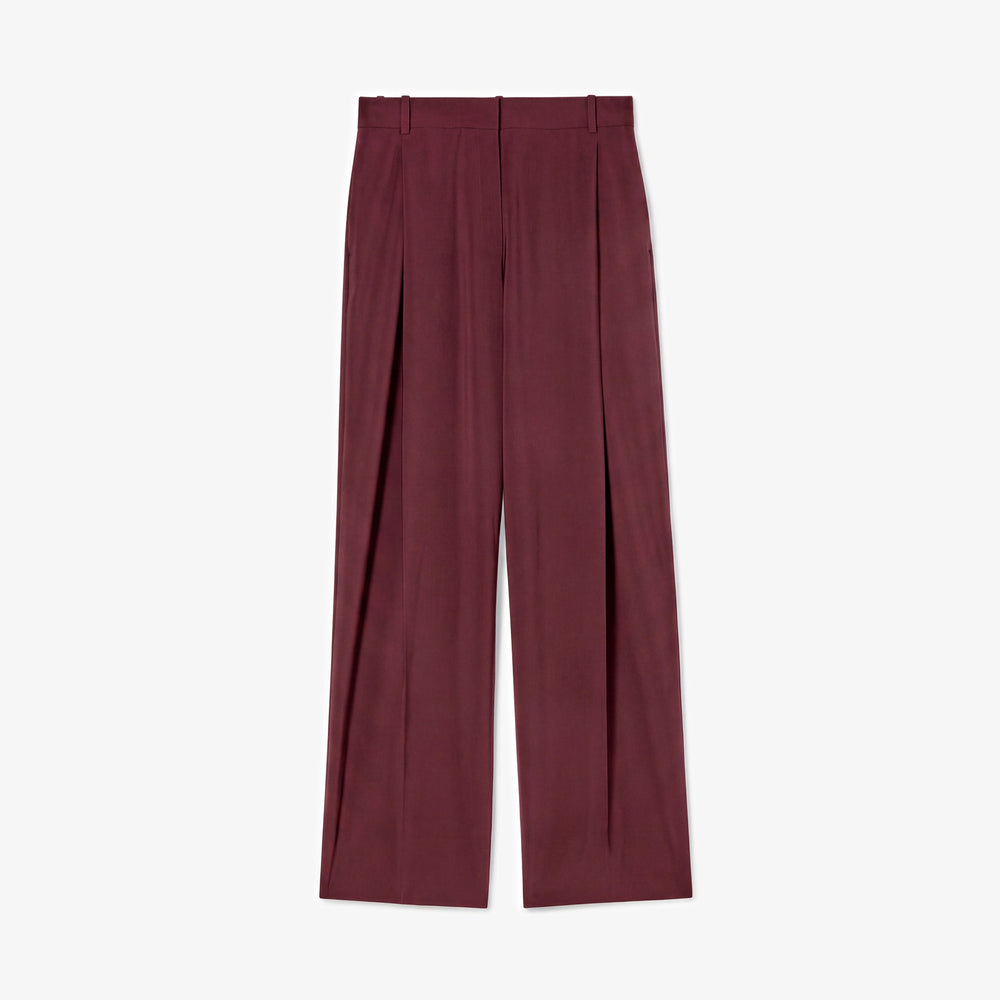 Image of the Rina Pants in Aubergine against a white background