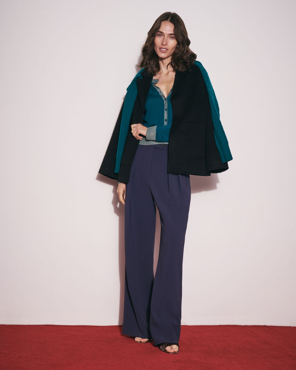Clementine Cardigan, Deep Peacock, image 5 of 8