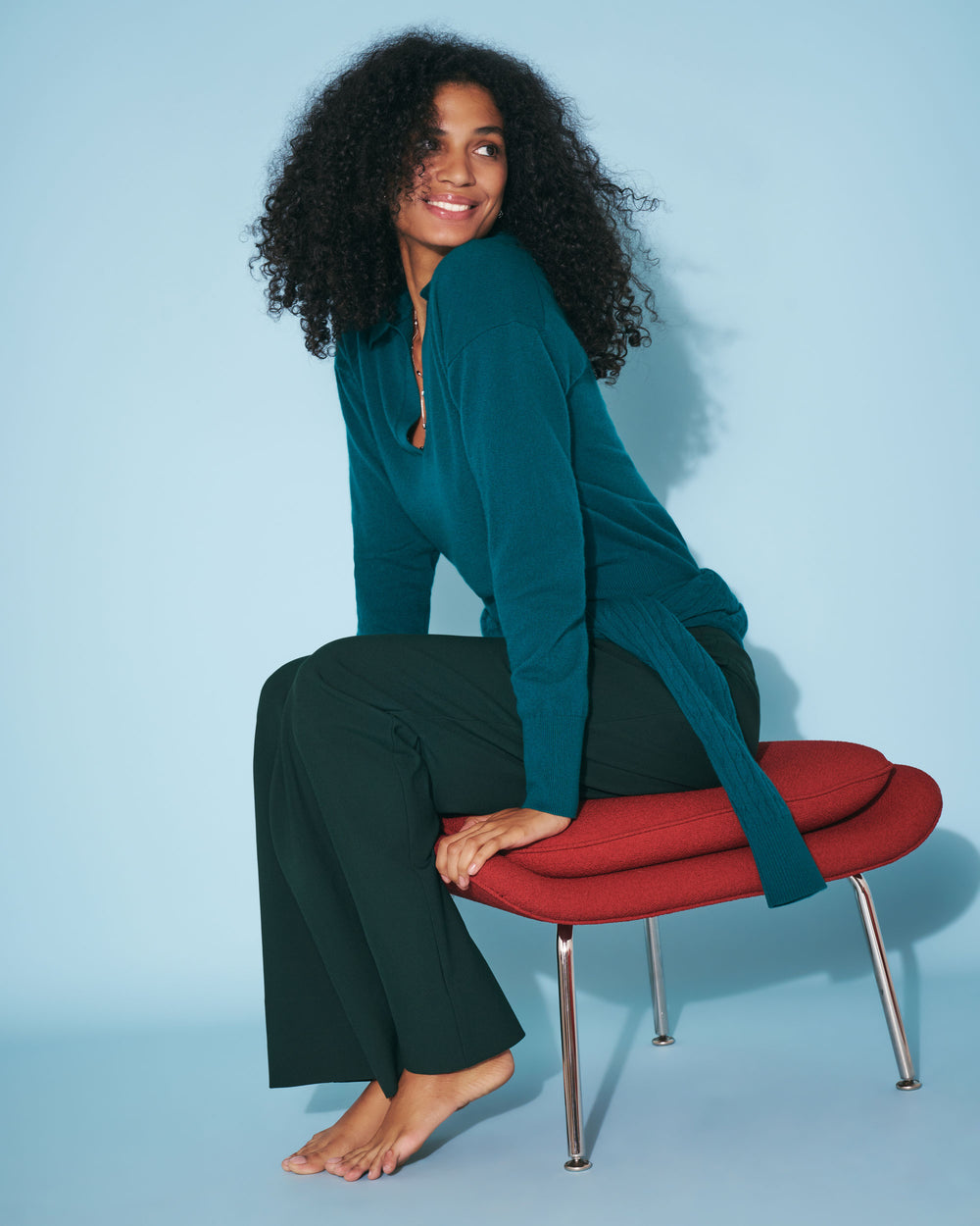 Tinsley Wide-Leg Trouser, Dark Forest, image 15 of 16