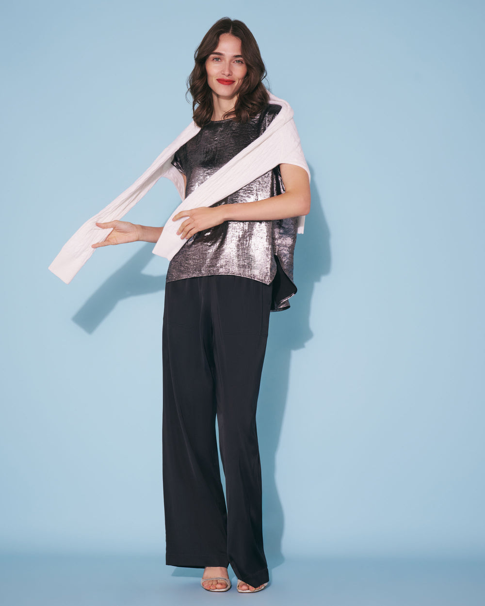 Giselle "Something's Gotta Give Cable" Sweater, Ivory, image 8 of 10