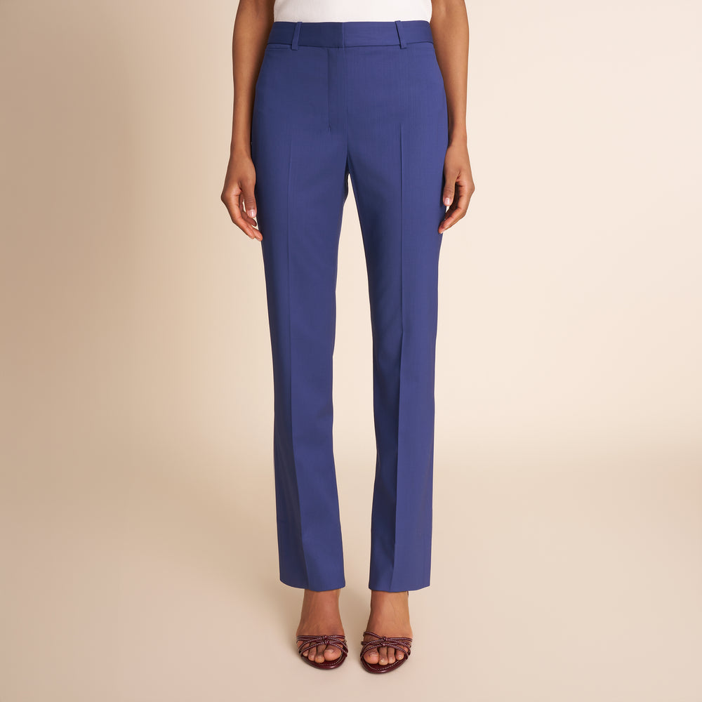 Woman in blue pants