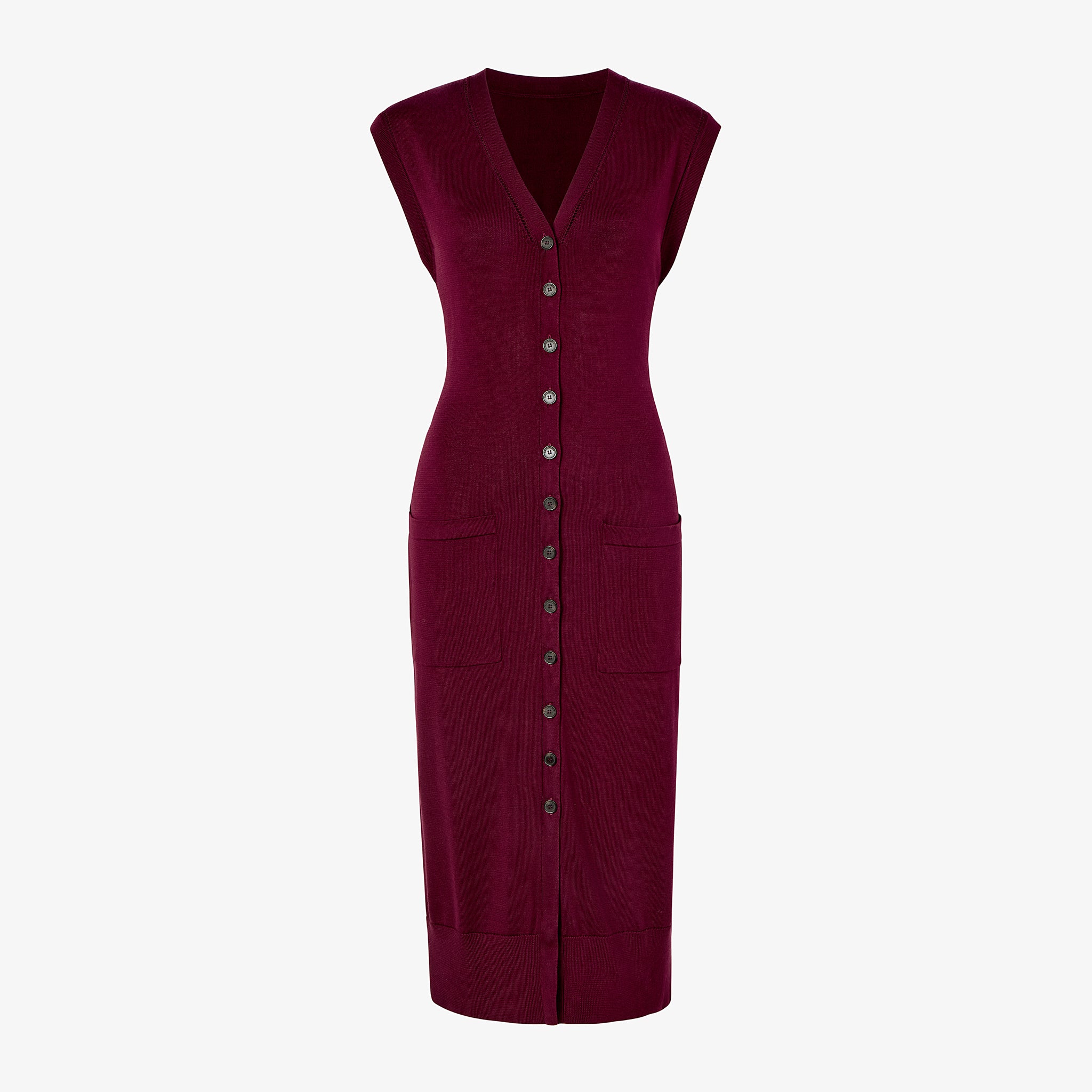 packshot image of the toula dress in syrah