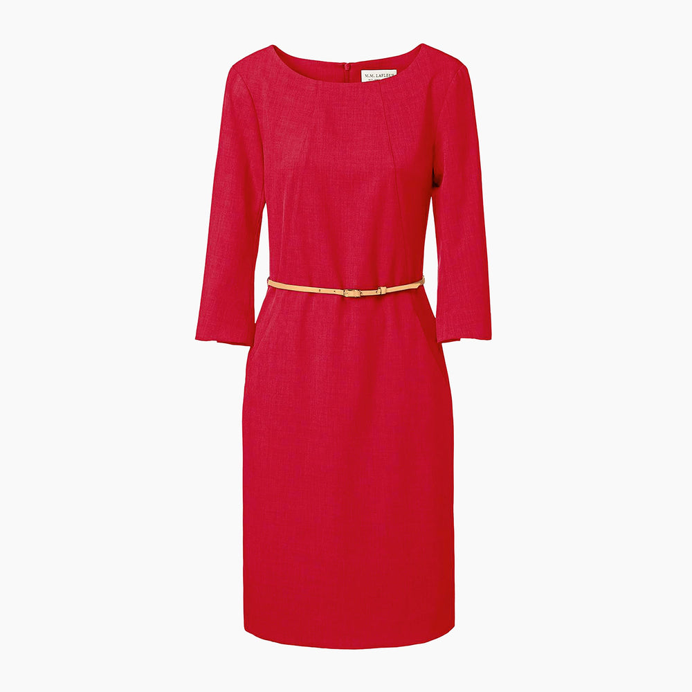 Packshot image of the Etsuko Dress—Recycled WonderTex in Rhubarb