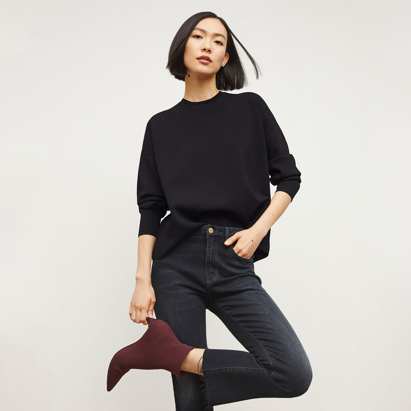 Frame Denim Le Crop Slim Bootcut Raw Edge Jean