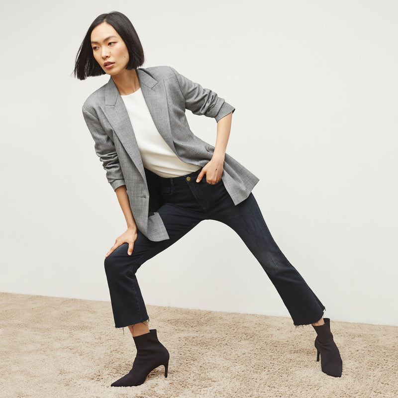 Frame Denim Le Crop Slim Bootcut Raw Edge Jean