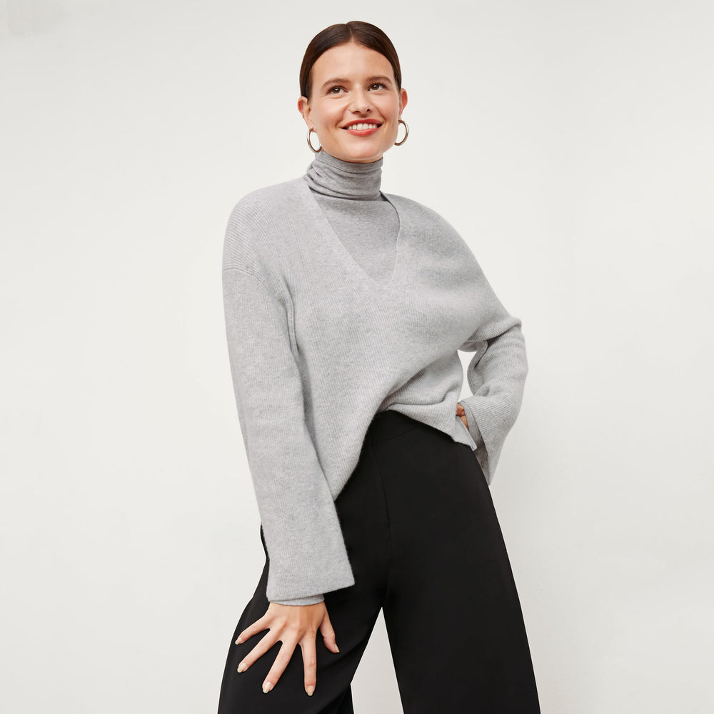 Sophie Sweater, Light Heather Gray, image 4 of 4