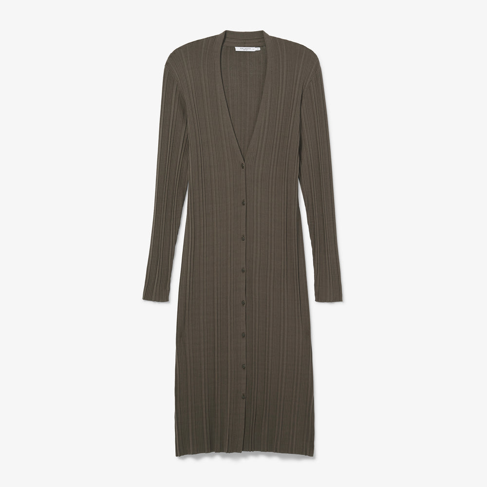 Packshot image of the Molly Cardigan - Textured Knit in Light Ash