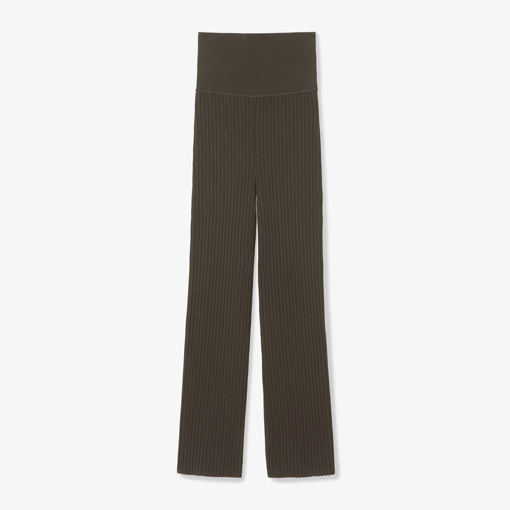 Packshot image of the Finley Stretch Pant - Ribbed Jardigan Knit in Ash