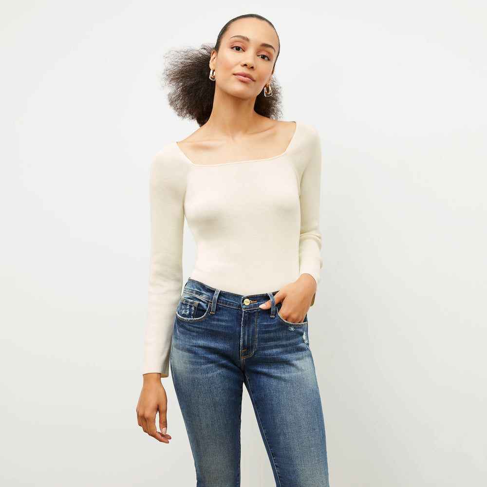 Joya Top, Cream, image 2 of 10